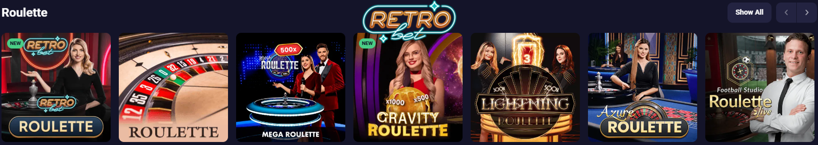 RetroBet Casino live roulette